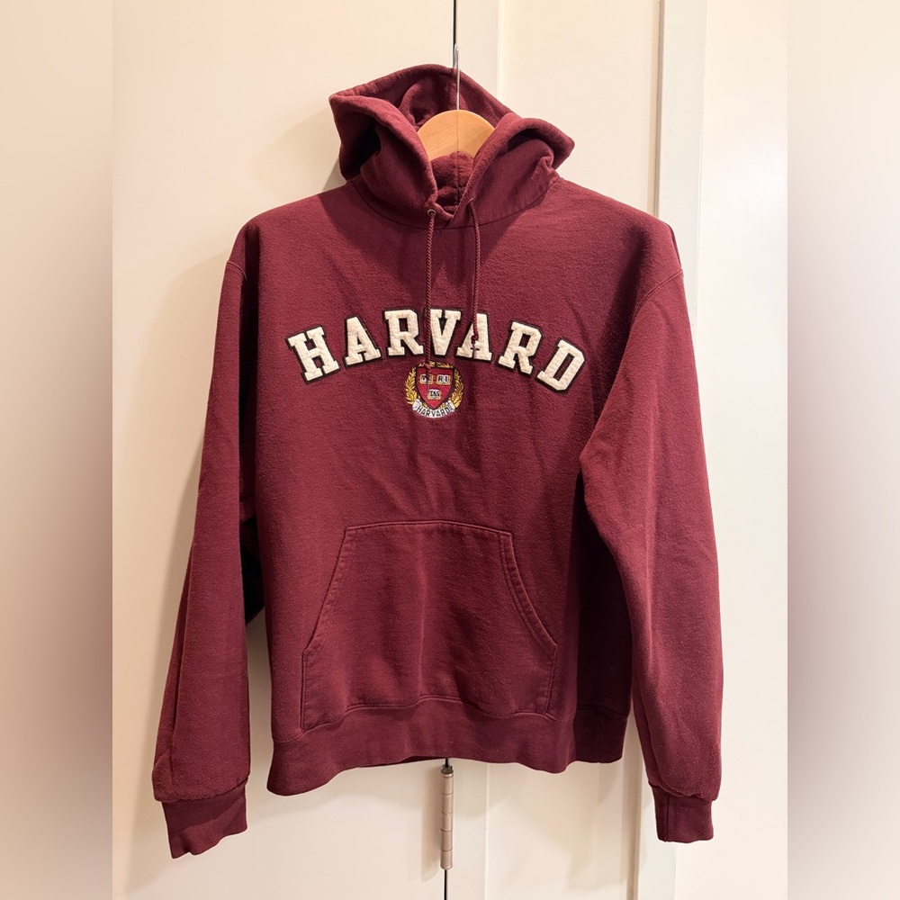 Embroidered Vintage Men’s Champion Maroon Hoodie Sweater